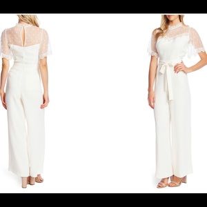 Dotted Lace Detail Jumpsuit